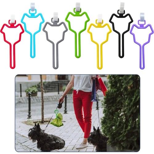 Waste Bags Holder Hands Free Pets Dog Poop Bag Holder Clip Adjustable for Leash Attachment Dispenser Clean Tools Poop Bag Holder
