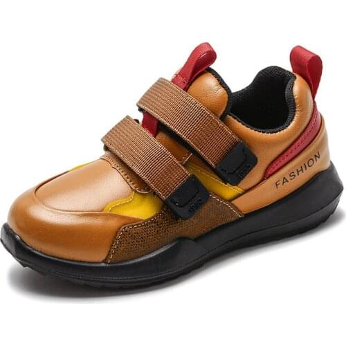 Top Quality Children Leather Shoes Full Genuine Leather Boys Sneakers Fashion Soft Bottom For Kids Eur Size 26-37
