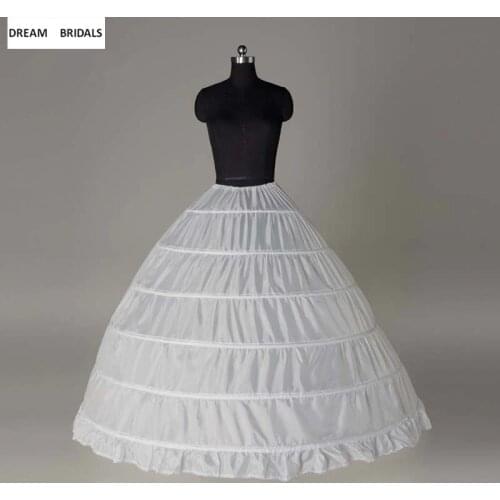 Stretch Stain Petticoat Cheap Floor Length Underskirt Hot Sale Wedding Accessories In Stock Petticoats Crinoline Slips Women