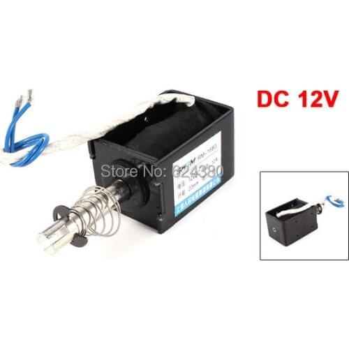 MR-1683 Solenoid Electromagnet 12V DC 10A 20mm Stroke 80N 8Kg 17.6LB Holding Force Open Frame Push Type