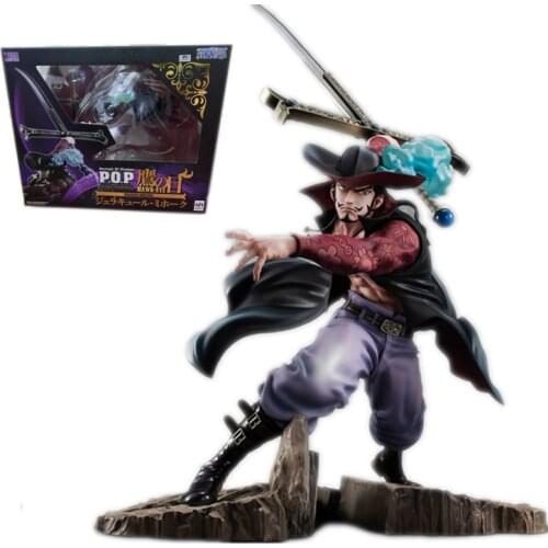 ONE PIECE Anime Figures POP Dracule Mihawk MAX Action Figure Collections Hand-Model Dolls Kids Toys Gifts for Boys