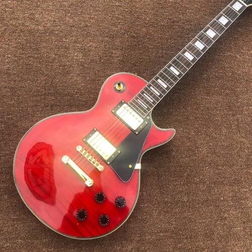 Hot sale High quality Electric guitar,Rosewood fingerboard,Maple top,Bright red,Gold hardware,Free shipping