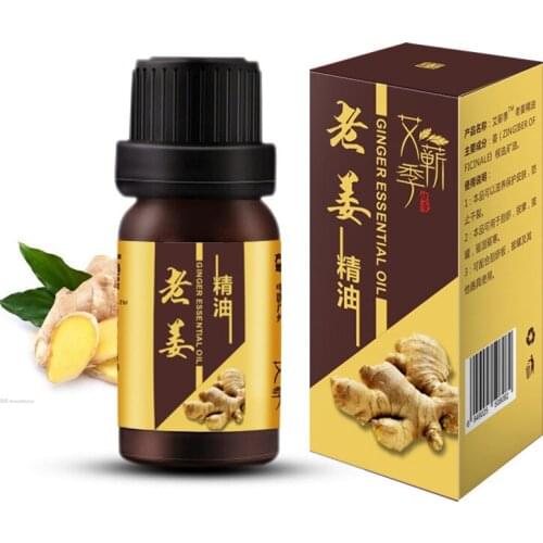 10ml Ginger Oil Plant Therapy Lymphatic Drainage Ginger Oil Natural Anti Aging Skin Care Essential Oil Body Massage Oil
