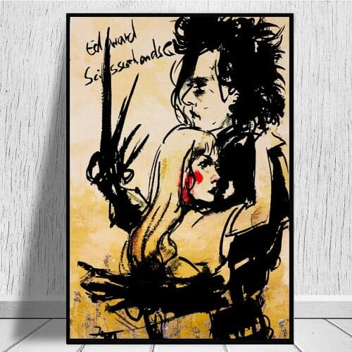 Canvas Painting Edward Scissorhands Pictures Classic Movie Posters Bedroom Decor Living Room Decoration Wall Decor