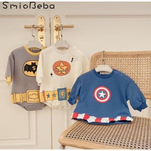 Infant Unisex Boys And Girls Cartoon One-piece Rompers Clothing Korean Version Newborn Childrens Costume Colorful Jumpsuits Kid