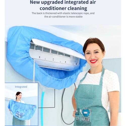 Air Conditioner Cover Washing Wall Mounted Air Conditioning Cleaning Protective Dust Cover Cleaner Bags Tightening belt