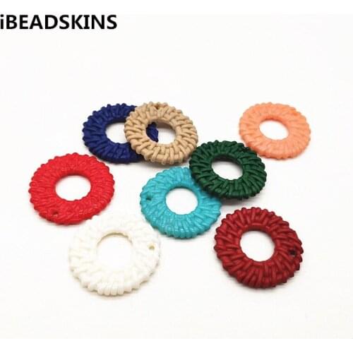 New arrival! 31mm 100pcs acrylic round-shape charm for earrings accessories,Earring parts,jewelry making DIY