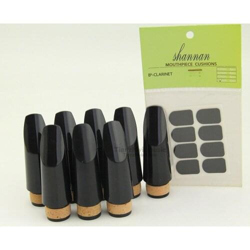 New 8 Pcs Bb Clarinet Mouthpiece Brilliant Sound Key Bb Dental Pad