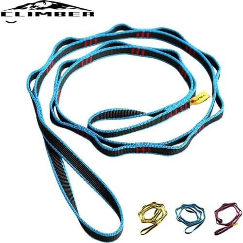 【New store 】 Outdoor Climbing Rope Climbing Auxiliary Rope Downhill Aerial Yoga Hammock Daisy Ring Sling Equipment Wear Ring