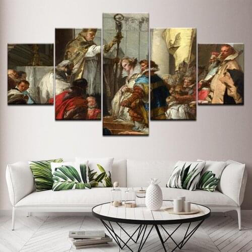 The Marriage of Frederick Barbarossa 5 Piece HD Wallpapers Art Canvas Print Modern Poster Modular Art Painting Home Decor
