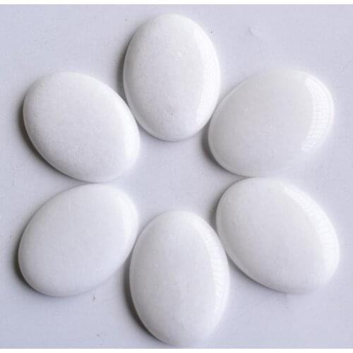 Wholesale 6pcs/lot high quality Natural white stone Oval CABOCHON 30x40mm charm beads for Diy jewelry making free shipping
