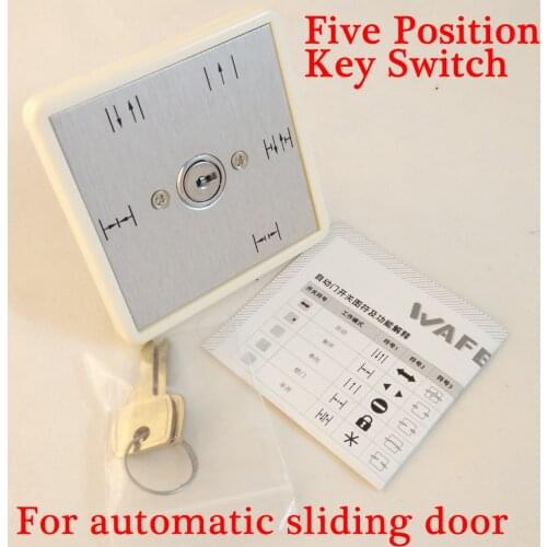 Free shipping Five postion key switch for Automatic door access control autodoor operation function selection switch