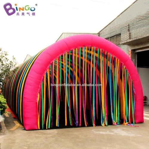Personalized 20x5x3.5 Meters Inflatable Colorful Tunnel Tent For Outdoor / Giant Blow-up Event Channel - BG-T0242