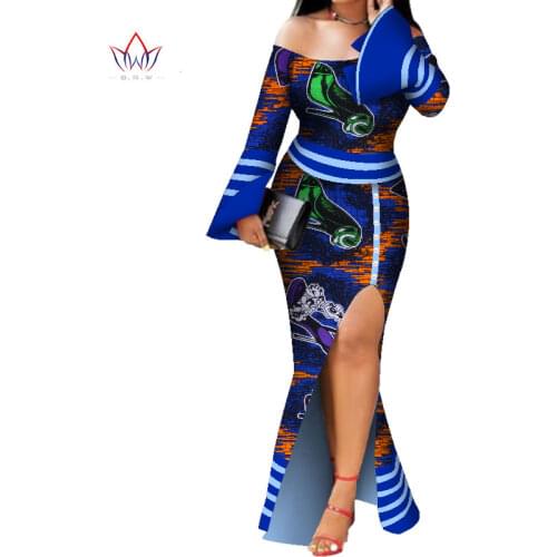 Long Sleeve Dresses for Women Party Wedding Casual Date Dashiki African Women Dresses Customize African Dresses for Women WY5595