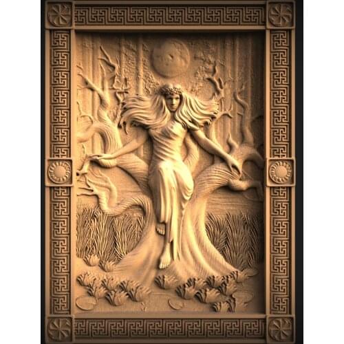 STL Relief Model 3D Model for CNC Router 3D Printer Artcam Aspire Bas Relief STL File Format 3D Carving Home Wall Decoration