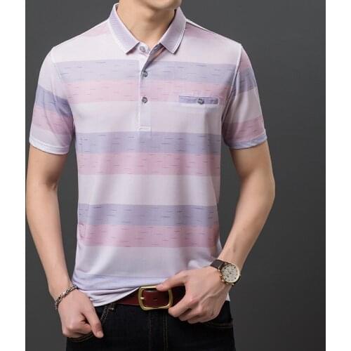 New Fashion Loose Men Polo Shirt Blue Thin Summer Polo Shirt Streetwear Fashion Male Clothes Streetwear Tops Clothes