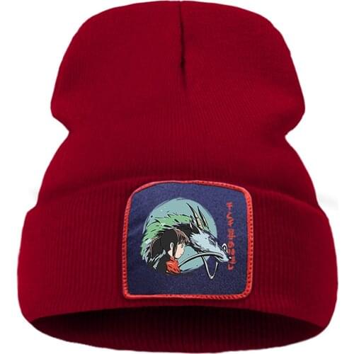 Foldable Hip Hop Sports Hat Thick Cotton Beanie Caps Ski Spirited Away Kawaii Brimless Cap Women Casual Hot Sale Knitted Hats