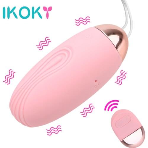 IKOKY 10 Frequency Jump Egg Vibrator G-spot Vibrators Sex Toys For Women Wireless Remote Control Clitoris Stimulate