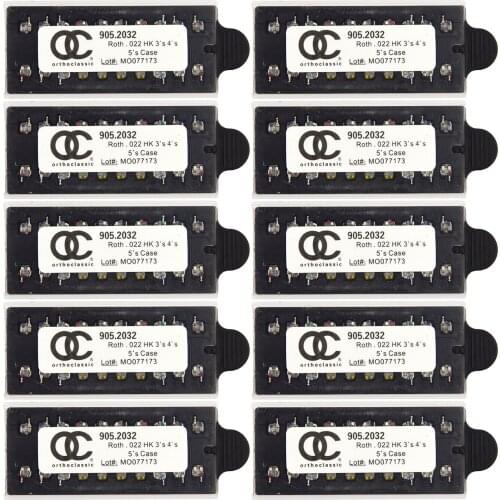 Dental Orthodontic MIM Metal Brackets Braces ROTH 0.022 Slot 345 Hooks 10 Sets/200 pcs