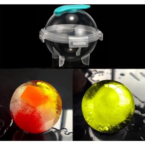 1 Set PS Ice Ball Mold Easy to Demold Transparent Smooth Surface Ice Cube Mold Kitchen Tool Ice Making Mold Ball Mold Ice Tray