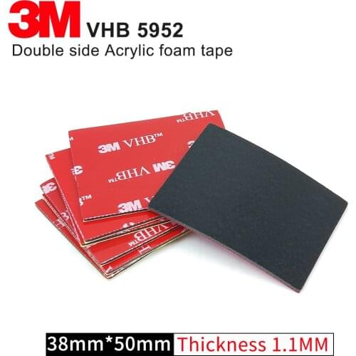 10Pcs/Lot 3M VHB Tape acrylic,Foam Adhesive 3M Acrylic Foam Tape,VHB 3M brand 5952 tape can sticky to Glass Size 38mm*50mm