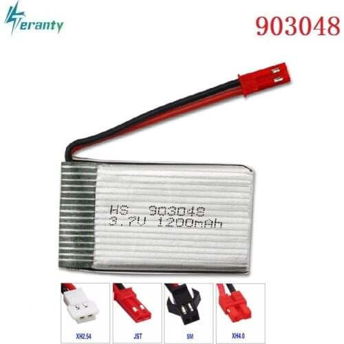 3.7V 1200mAh 903048 25c Lipo Battery For H11C H11WH HQ898B Remote control helicopter/Airplanes 3.7v batteries Lipo 2pcs/set