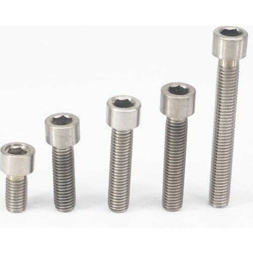 LOT 5 M10 x 15-120mm GR2 Titanium Hex Socket Head Cap Screw Bolts DIN 912