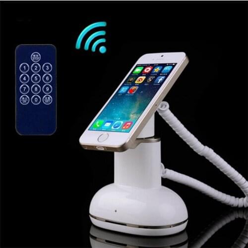 6 set/pack) DHL fast shipping white color abs material mobile phone charger with alarm secure for retail display