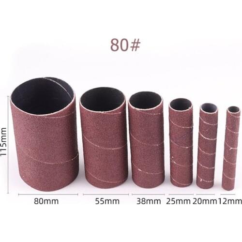 6pcs 4.5 Inch Sanding Drum Sleeves Kit Sanding Paper Drum Polishing Wheels For Polishing And Grinding