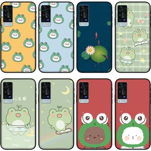 Frog full screen Phone case for vivo x60 pro plus x50 s7 s9 x30 x27 s9e, Protective silicone case for vivo iqoo 7 z3 neo 3 5