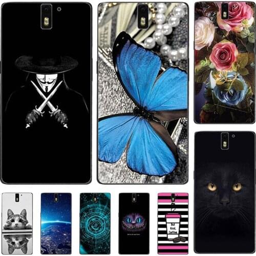 Phone Case For OnePLus One Plus 1 Cover Fashion Soft Silicone Relief Case Animal Cat Capa Coque