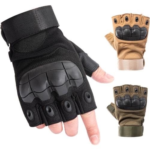 Men Tactical Gloves Military Half Finger Gloves Airsoft Paintball Hunting Nylon Outdoor Army Hiking Combat Fingerless Glove