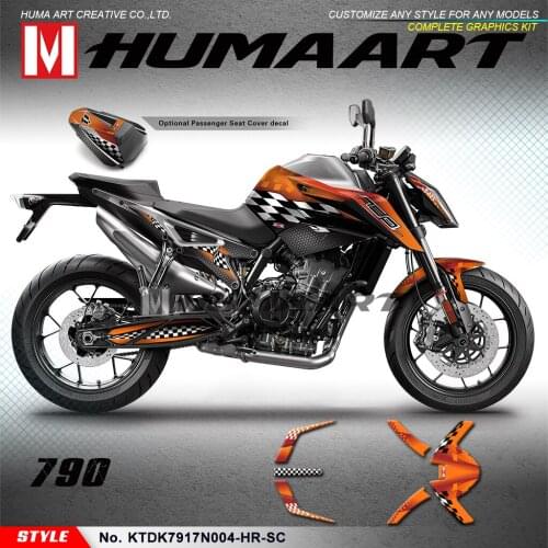 HUMAART Sport Bike Graphics Custom Sticker Design Vinyl Wrap Kit for 890 R 2020 2021, Customizable