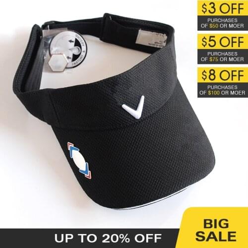 Golf Cap SUN VISOR Sun Protection hat Slight Curve Peak Velcro Strap Closure 3D Embroidery Mesh Breathability 5 colors