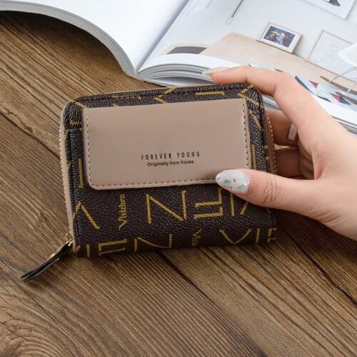 Fashion Women Short Zipper Wallet Multi Card Slots Coin Purse for Ladies Soft Leather Handbags Female Mini Clutch Bags sac femme