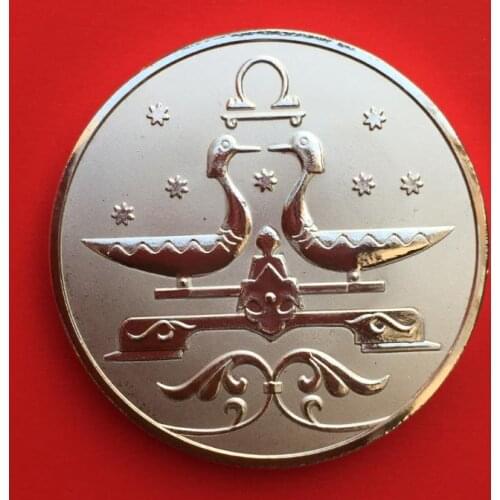 Libra of the constellation series Russia Silver Color Plated Commemorative Coin Badge Medal Souvenir Party Arts Gifts Souvenir