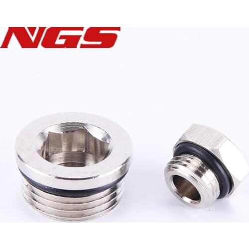 17 Pcs 13mm 1/4 BSP Thread Internal Hex Head Pipe Connectors Stainless Steel