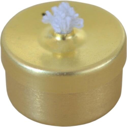 8ml Copper Alcohol Lamp Mini Alcohol Burner for Stirling Engine Model - Yellow