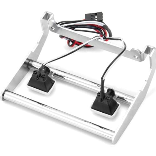 Metal Front Bumper with IBF Light Anti-collision Protective Bar for 1/10 TRX-4 Ford RC Crawler Car Modification Kits