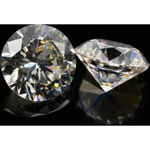 MN yellowish 0.6mm to 2mm very shinning like dia mond white color round shape star cut cubic zirconia cz loose stone