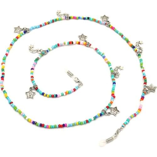 Fashion Sunglasses Chains Beaded Eyeglass Chains Glasses Chain Holder Necklace Eyewear Retainer Accessories
