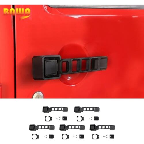 BAWA ABS Car Door Handle Decoration Shell Cover Stickers for Jeep Wrangler JK 2007-2017 2/4 Doors Car Exterior Accessories