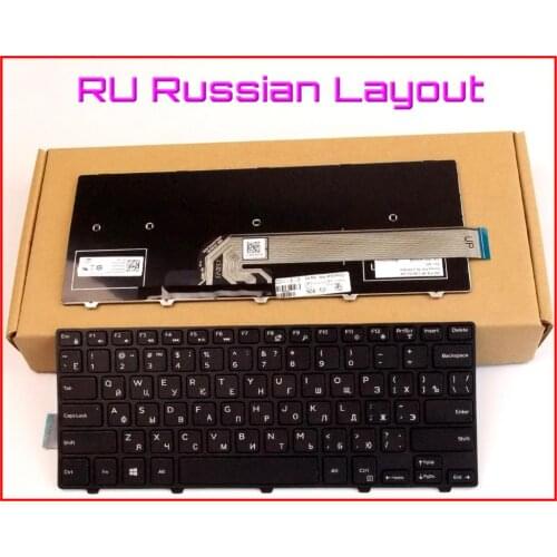New Keyboard RU Russian Version for Dell Inspiron 14-3000 Series 3441 3442 3443 Laptop No-Backlight With Frame Black