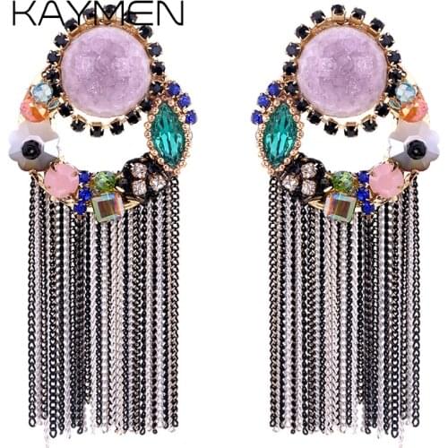 New Arrival Rhinestones and Crysal Earrings for Women Handmade Bohemia Style Tassels Earrings Wedding Drop Earrings EA-04167