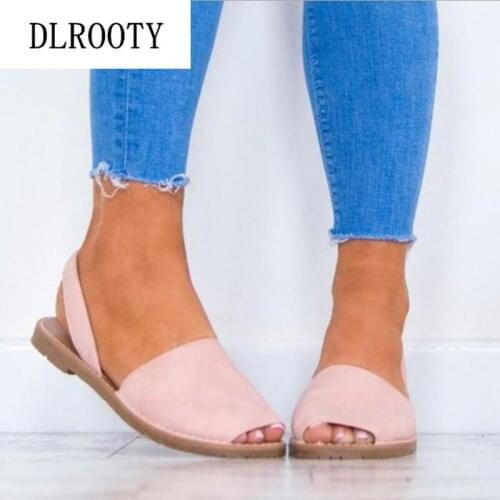 Women Sandals Flip Flops 2019 New Summer Fashion Rome Slip-On Non-slip Shoes Woman Slides Solid Casual Female Plus Size 35-44