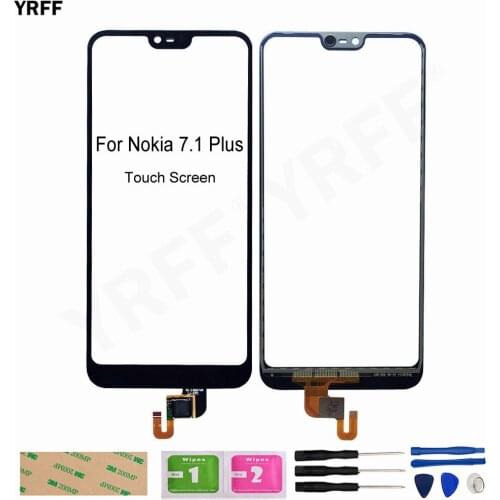 Touch Panel Screen For Nokia 7.1 Plus Touch Screen Digitizer Front Glass Panel Sensor Assembly Parts