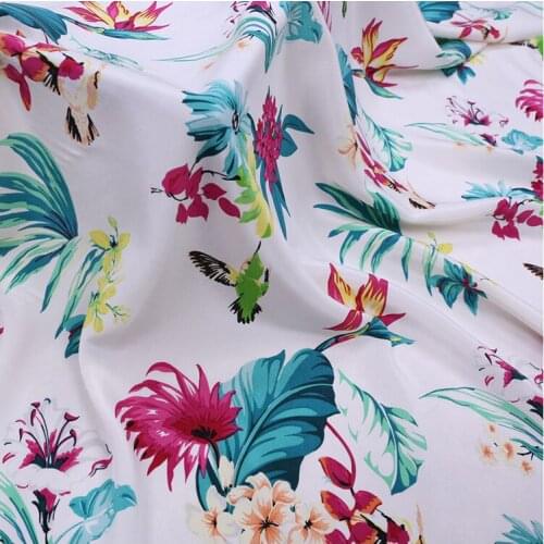 1 Meter x 1.14 Meter Summer Fresh Color Breathable Shirt Dress Diy Silk Crepe De Chine Fabric