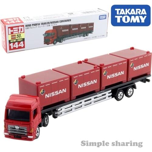 Takara Tomy Tomica No. 144 Long Type Tomica Hino Profia Trailer Nissan Container Car Hot Pop Kids Toys Motor Vehicle Diecast