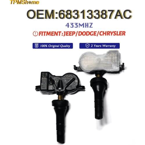 TPMS Sensor 68313387AC Tire Pressure Monitoring System 433MHz FOR CHRYSLER 200 PACIFIC DODGE DURANGO JEEP Tyre Air Monitor