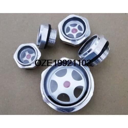 1PCS Air Compressor O Ring Metal 1/2"PT 21mm 3/4" 26mm 1" Thread Oil Level Sight Glass M16/18/20/24/27/30/33/36/42*1.5mm